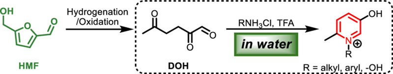 5-羟甲基糠醛在水中合成N-取代的3-羟基吡啶盐